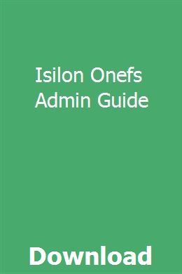 Isilon Manual